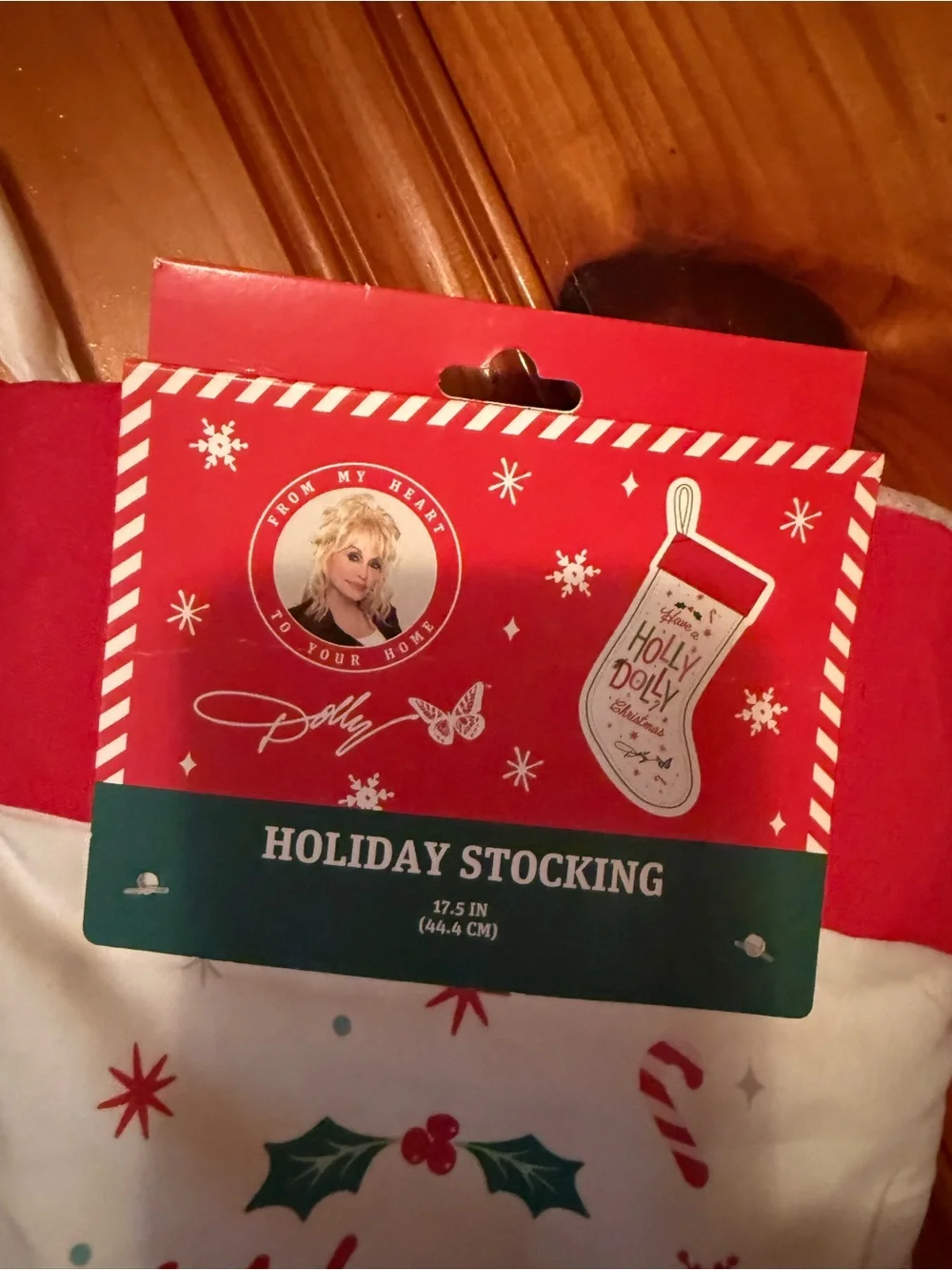 Holiday Stocking - Red and White 